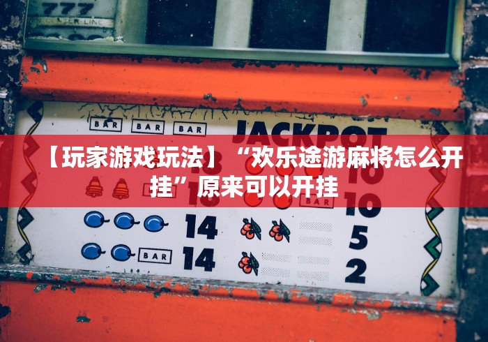 【玩家游戏玩法】“欢乐途游麻将怎么开挂”原来可以开挂