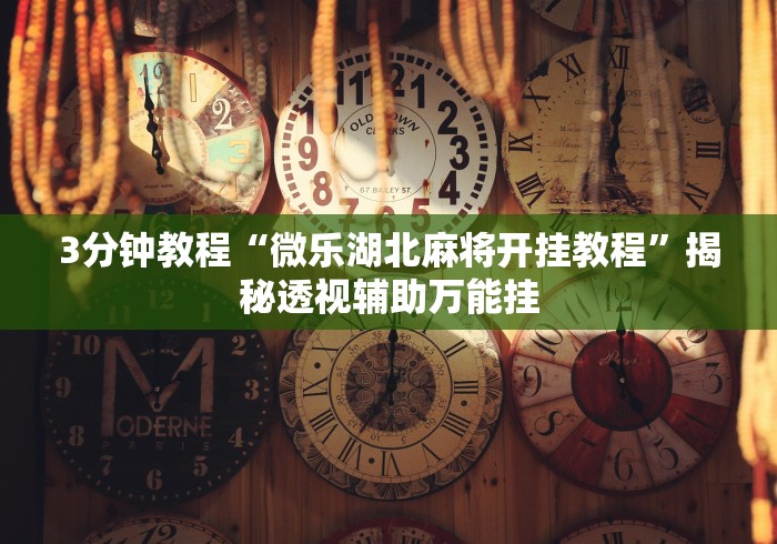 3分钟教程“微乐湖北麻将开挂教程	”揭秘透视辅助万能挂