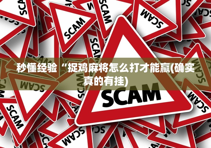 秒懂经验“捉鸡麻将怎么打才能赢(确实真的有挂)
