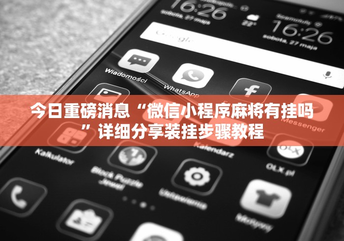 今日重磅消息“微信小程序麻将有挂吗”详细分享装挂步骤教程