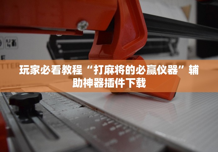 玩家必看教程“打麻将的必赢仪器”辅助神器插件下载