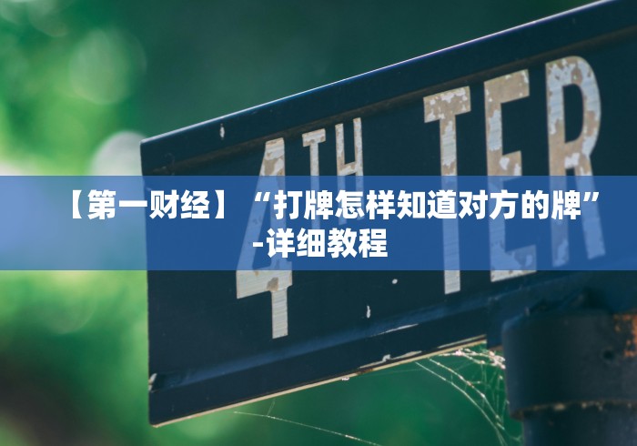 【第一财经】“打牌怎样知道对方的牌	”-详细教程