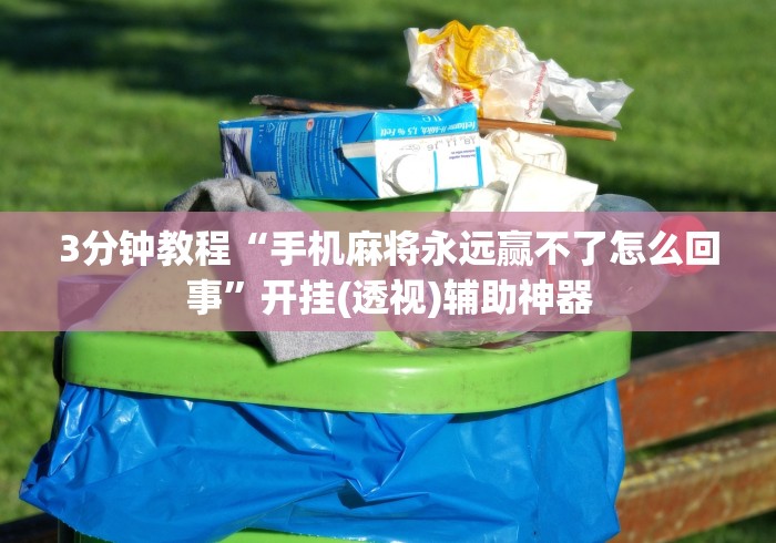 3分钟教程“手机麻将永远赢不了怎么回事”开挂(透视)辅助神器