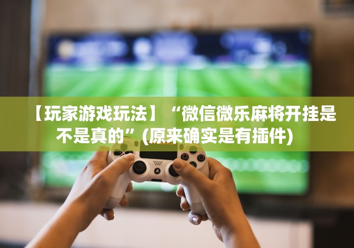 【玩家游戏玩法】“微信微乐麻将开挂是不是真的”(原来确实是有插件) 