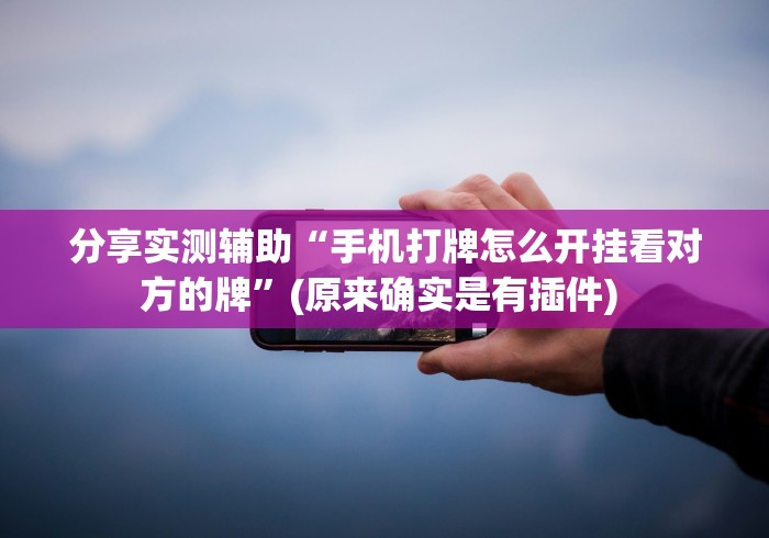分享实测辅助“手机打牌怎么开挂看对方的牌”(原来确实是有插件) 