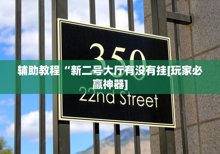 辅助教程“新二号大厅有没有挂[玩家必赢神器]